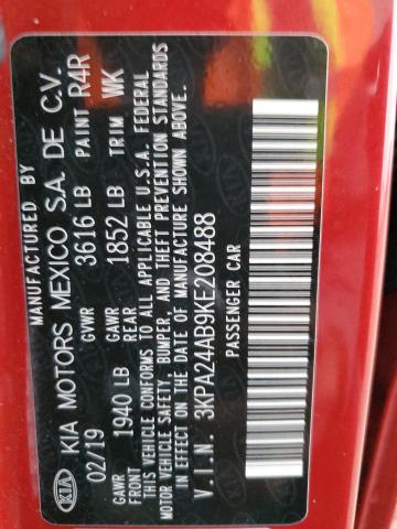 3KPA24AB9KE208488 KIA RIO S