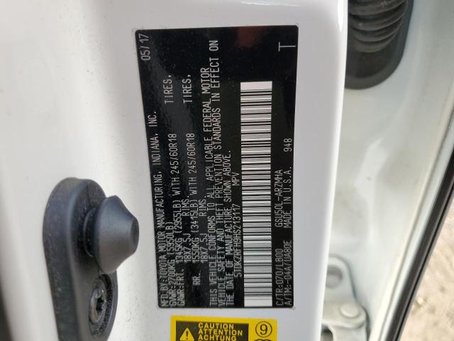 5TDKZRFH9HS213117 Toyota Highlander Se