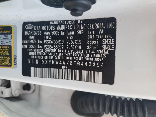 5XYKW4A78EG443394 KIA SORENTO SX