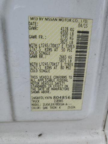 1N6BF0LYXFN804856 Nissan Nv 2500