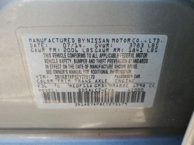 3N1AB7AP8EY275179 Nissan SENTRA S
