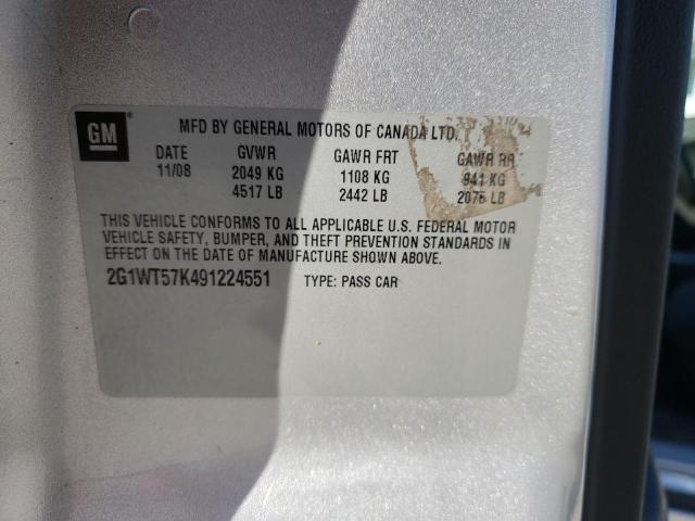 2G1WT57K491224551 2009 Chevrolet Impala 1Lt