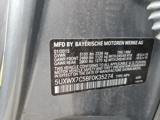 5UXWX7C58F0K35274 BMW X3 Xdrive35i