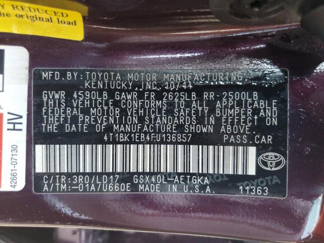 2015 TOYOTA AVALON XLE - 4T1BK1EB4FU136857