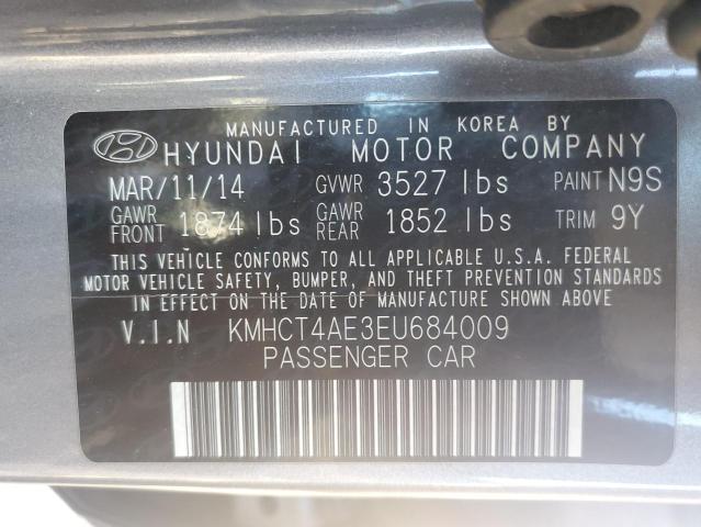 2014 Hyundai Accent Gls VIN: KMHCT4AE3EU684009 Lot: 72005533