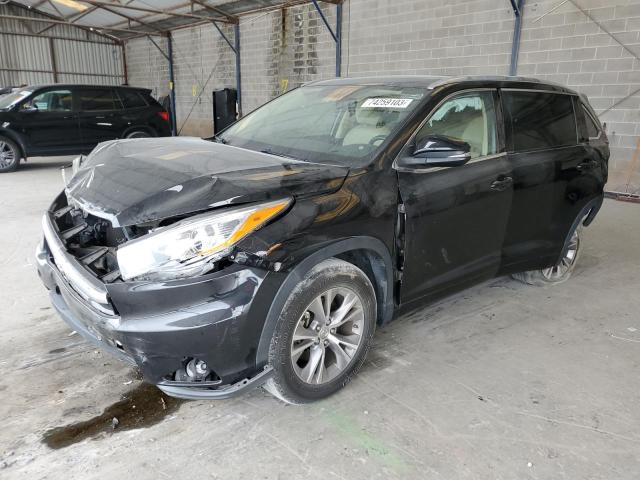 VIN 5TDKKRFH5FS105708 2015 Toyota Highlander, Xle no.1