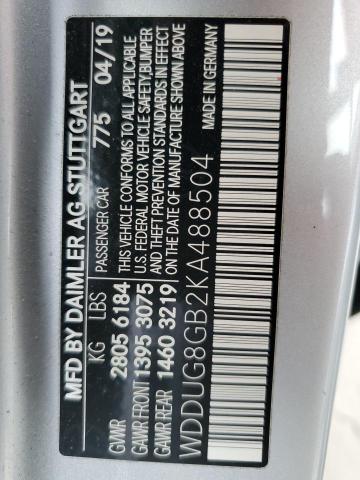 WDDUG8GB2KA488504 Mercedes-Benz S 560 4matic