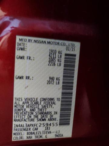 1N4AL3APXFC259455 Nissan ALTIMA 2.5