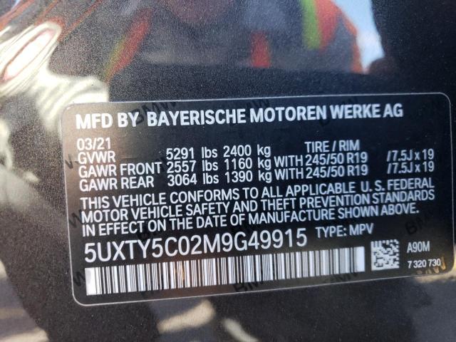 5UXTY5C02M9G49915 BMW X3 Xdrive30i