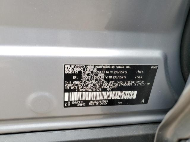 2T3C1RFV6NC184124 | 2022 TOYOTA RAV4 XLE P