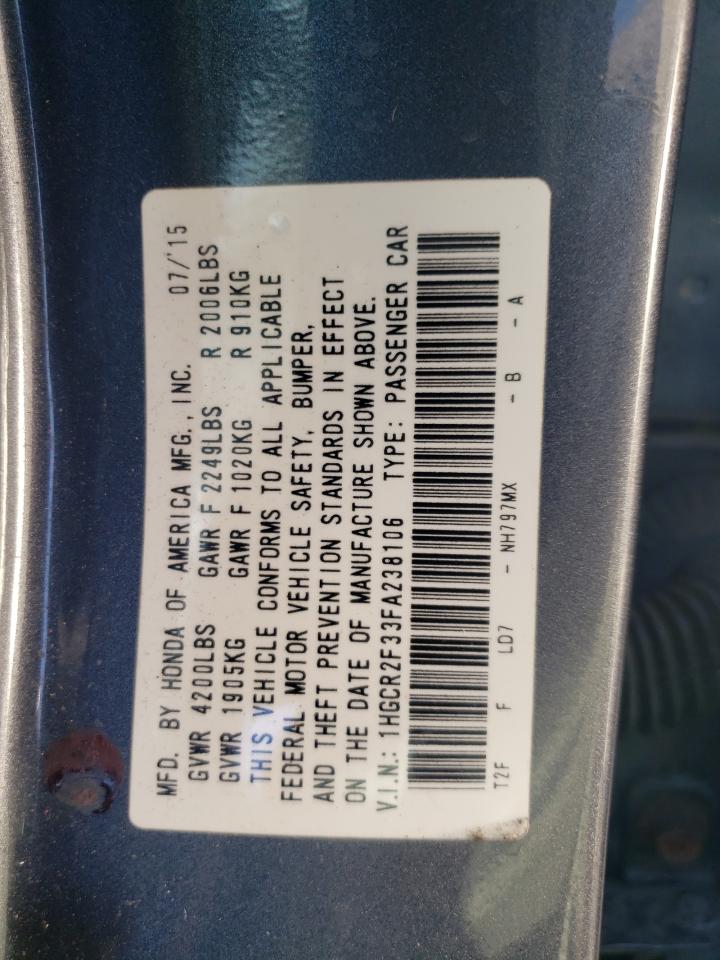 1HGCR2F33FA238106 2015 Honda Accord Lx