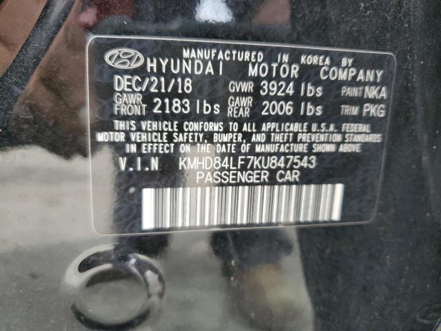 KMHD84LF7KU847543 | 2019 HYUNDAI ELANTRA SE