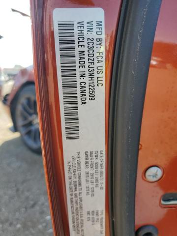 2C3CDZFJ3NH122509 Dodge Challenger R/t Scat Pack