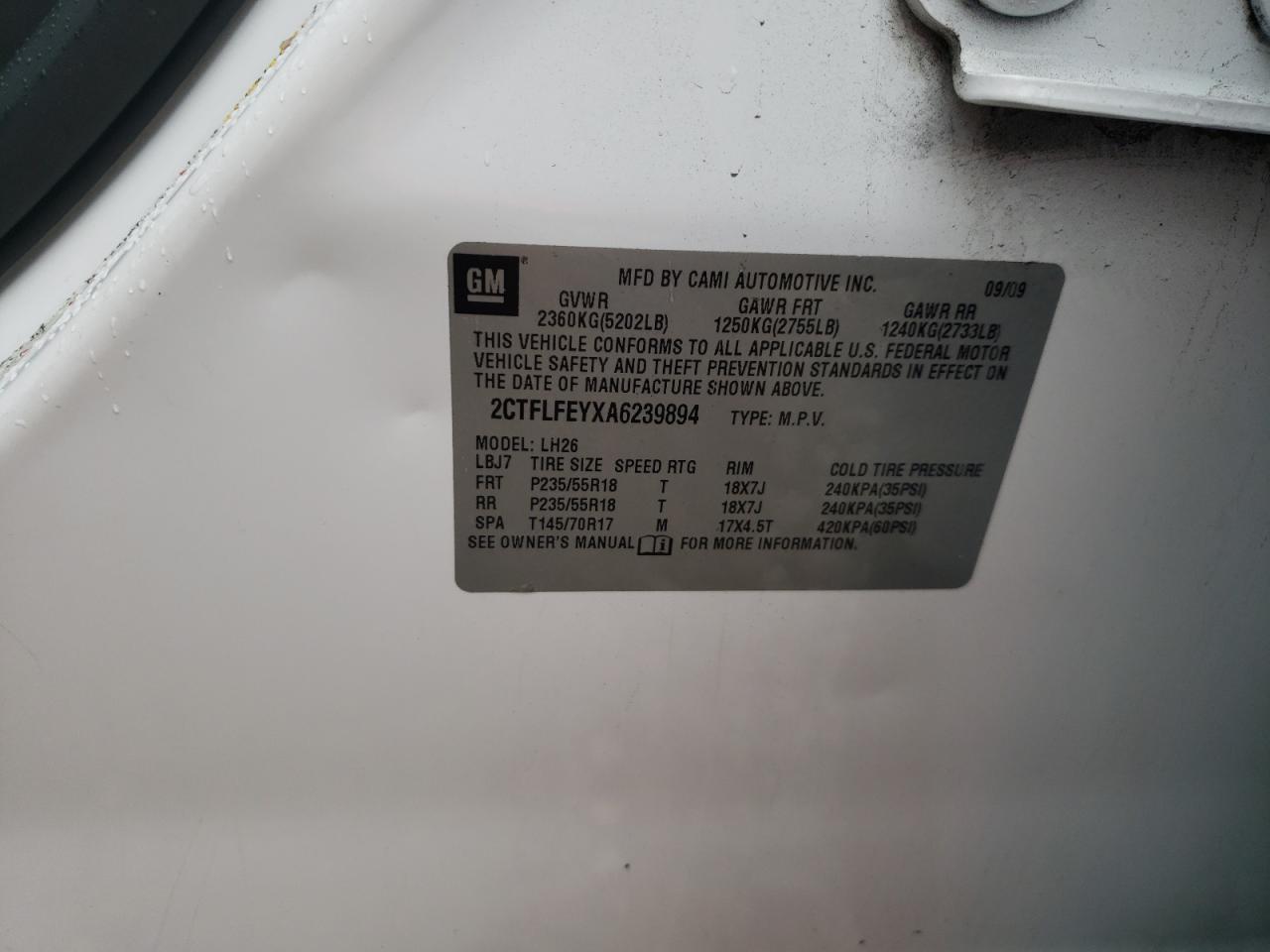 2CTFLFEYXA6239894 2010 GMC Terrain Slt 2CTFLFEYXA6239894 2010 GMC Terrain Slt