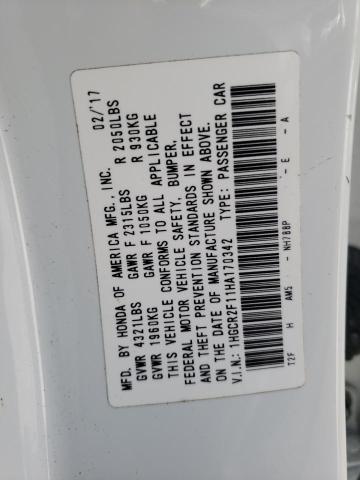 1HGCR2F11HA170342 Honda Accord Sport Special Edition
