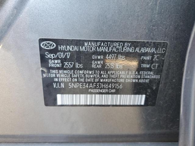 5NPE34AF3JH649156 Hyundai Sonata Sport