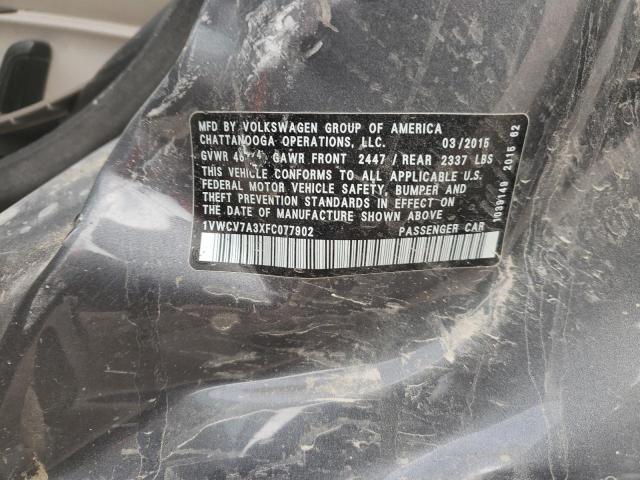 2015 VOLKSWAGEN PASSAT SEL - 1VWCV7A3XFC077902