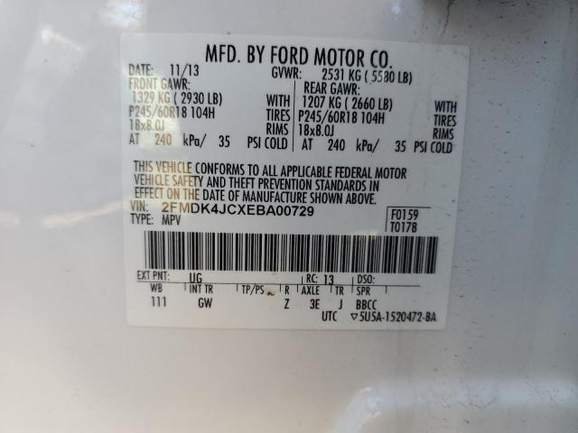 2FMDK4JCXEBA00729 Ford EDGE SEL