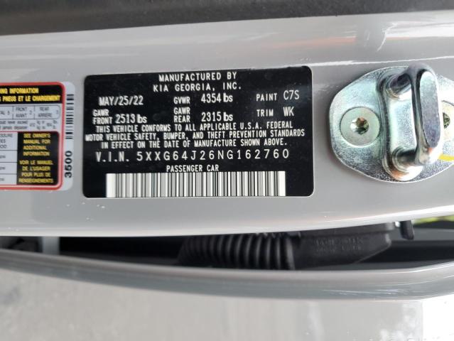 5XXG64J26NG162760 KIA K5 GT LINE