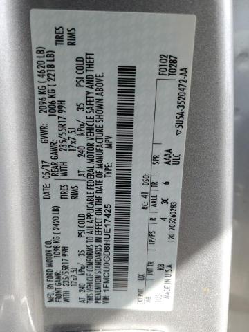 1FMCU0GD8HUE17425 2017 FORD ESCAPE, photo no. 12