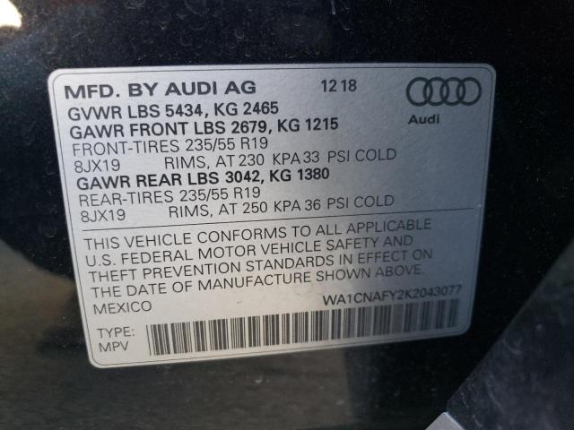 WA1CNAFY2K2043077 2019 AUDI Q5, photo no. 13