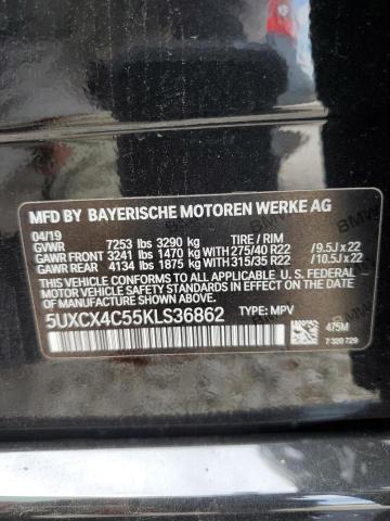 VIN 5UXCX4C55KLS36862 2019 BMW X7, Xdrive50I no.13