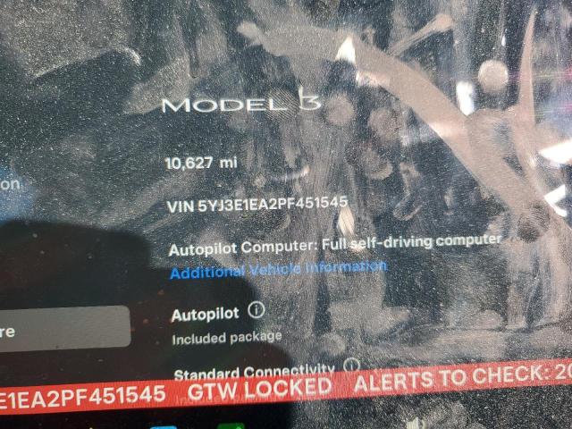 5YJ3E1EA2PF451545 | 2023 TESLA MODEL 3