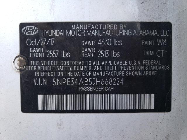2018 HYUNDAI SONATA SPO - 5NPE34AB5JH668224