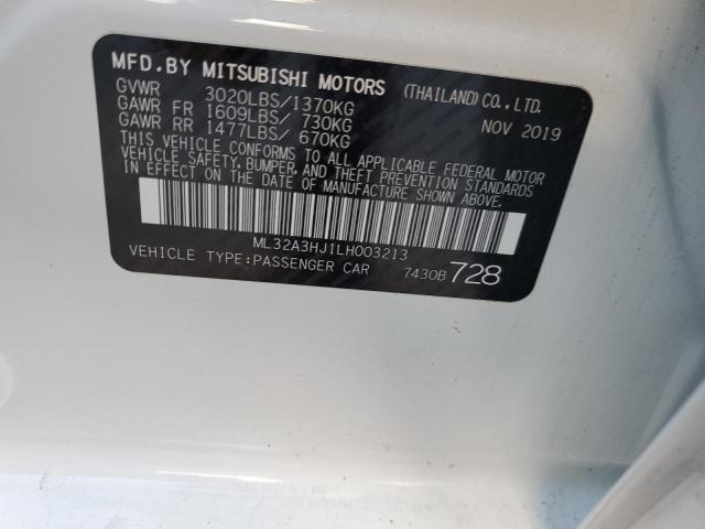 ML32A3HJ1LH003213 | 2020 MITSUBISHI MIRAGE ES