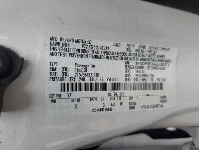1FADP3F24EL426373 Ford FOCUS SE