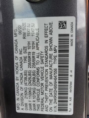 2HKRW2H95NH647556 Honda Cr-v Touring