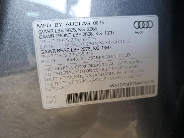  AUDI Q5 2016 Сірий