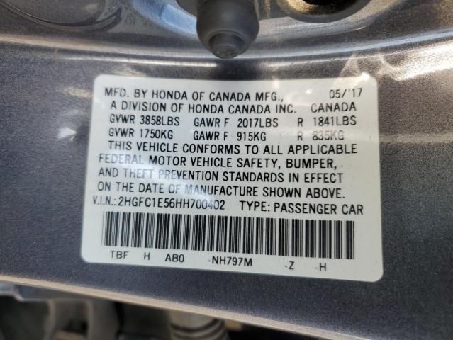 2HGFC1E56HH700402 Honda CIVIC SI