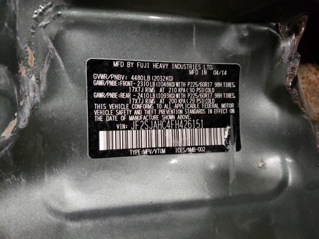 2015 SUBARU FORESTER 2 - JF2SJAHC4FH426151