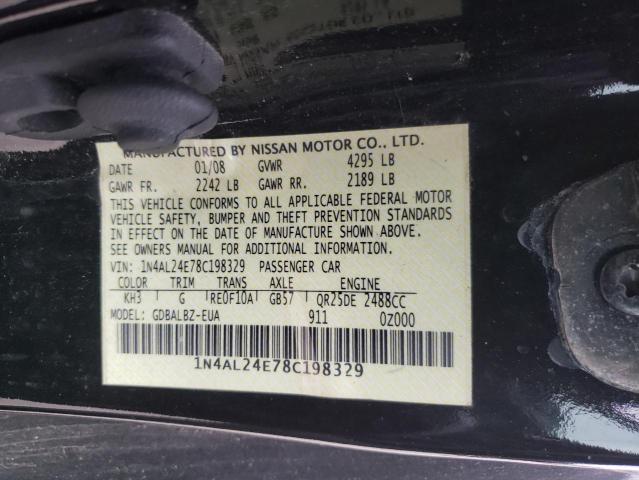 2008 Nissan Altima 2.5S VIN: 1N4AL24E78C198329 Lot: 53937054