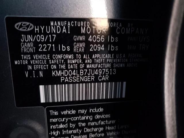 KMHD04LB7JU497513 Hyundai Elantra Sport