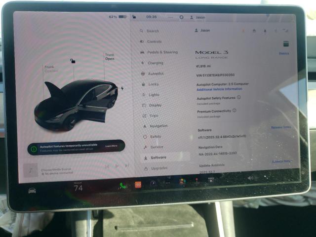 5YJ3E1EA9JF030350 Tesla MODEL 3