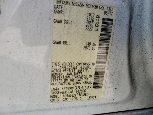 1N4AL3AP8HN364437 Nissan ALTIMA 2.5