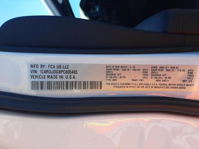 1C4RDJDG8PC605465 Dodge DURANGO GT