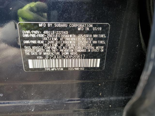 JF2SKAKC5KH589617 Subaru Forester Sport