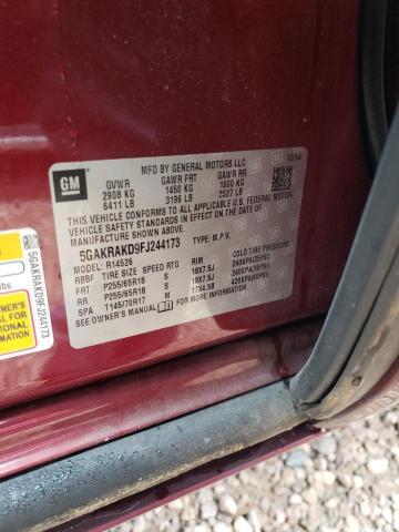 5GAKRAKD9FJ244173 Buick Enclave