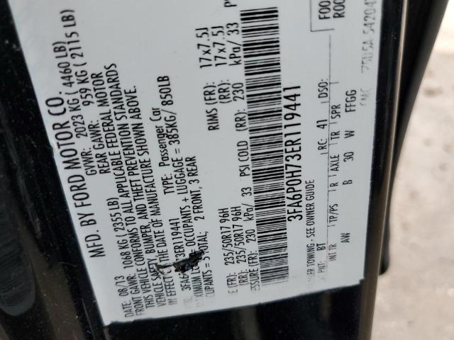 3FA6P0H73ER119441 Ford FUSION SE