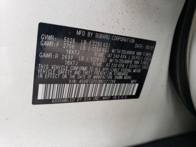 4S4BTGPD2M3227286 Subaru Outback Touring