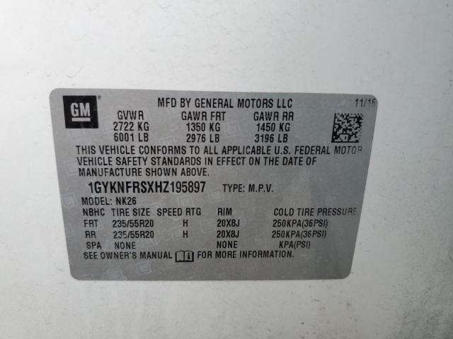 1GYKNFRSXHZ195897 Cadillac Xt5 Platinum