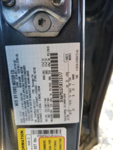 3FA6P0LU7JR153177 Ford Fusion Se Hybrid