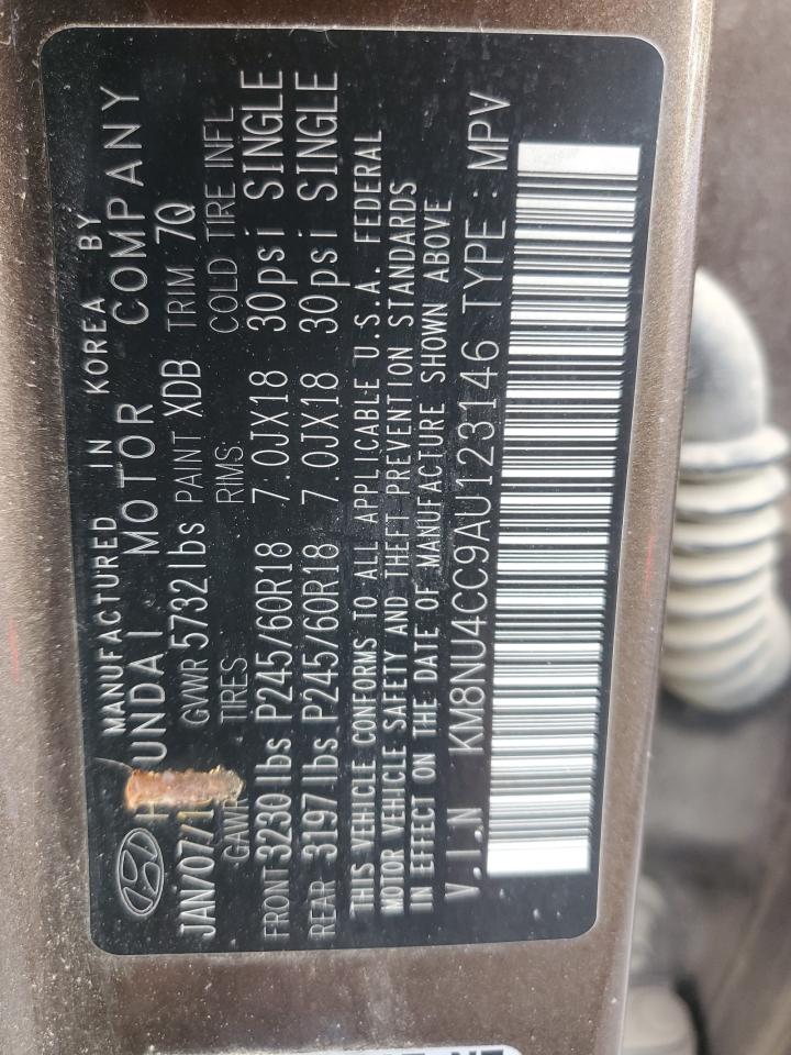 KM8NU4CC9AU123146 2010 Hyundai Veracruz Gls