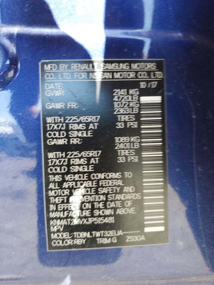 KNMAT2MVXJP515481 2018 Nissan Rogue S KNMAT2MVXJP515481 2018 Nissan Rogue S