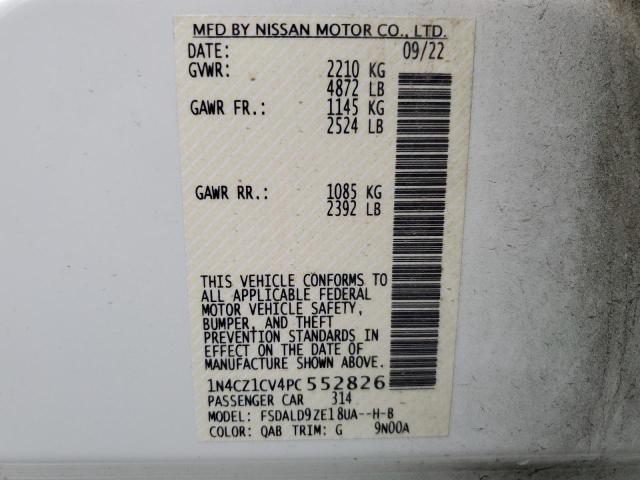 1N4CZ1CV4PC552826 Nissan Leaf Sv Plus