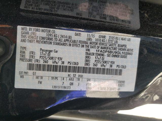 1FADP5BU9GL102860 Ford C-MAX SEL