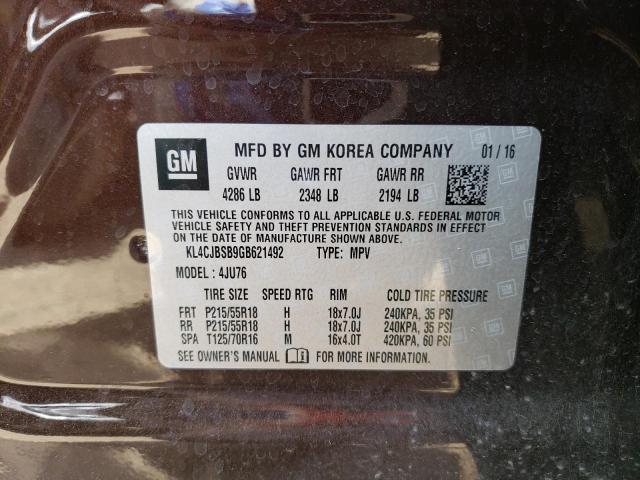 2016 BUICK ENCORE CON - KL4CJBSB9GB621492